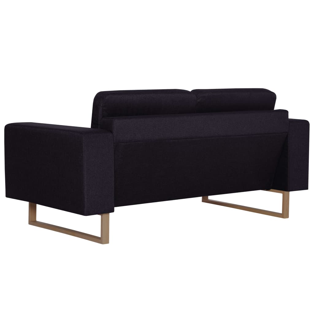 Ensemble de canapé 2 pcs tissu noir - XIOS