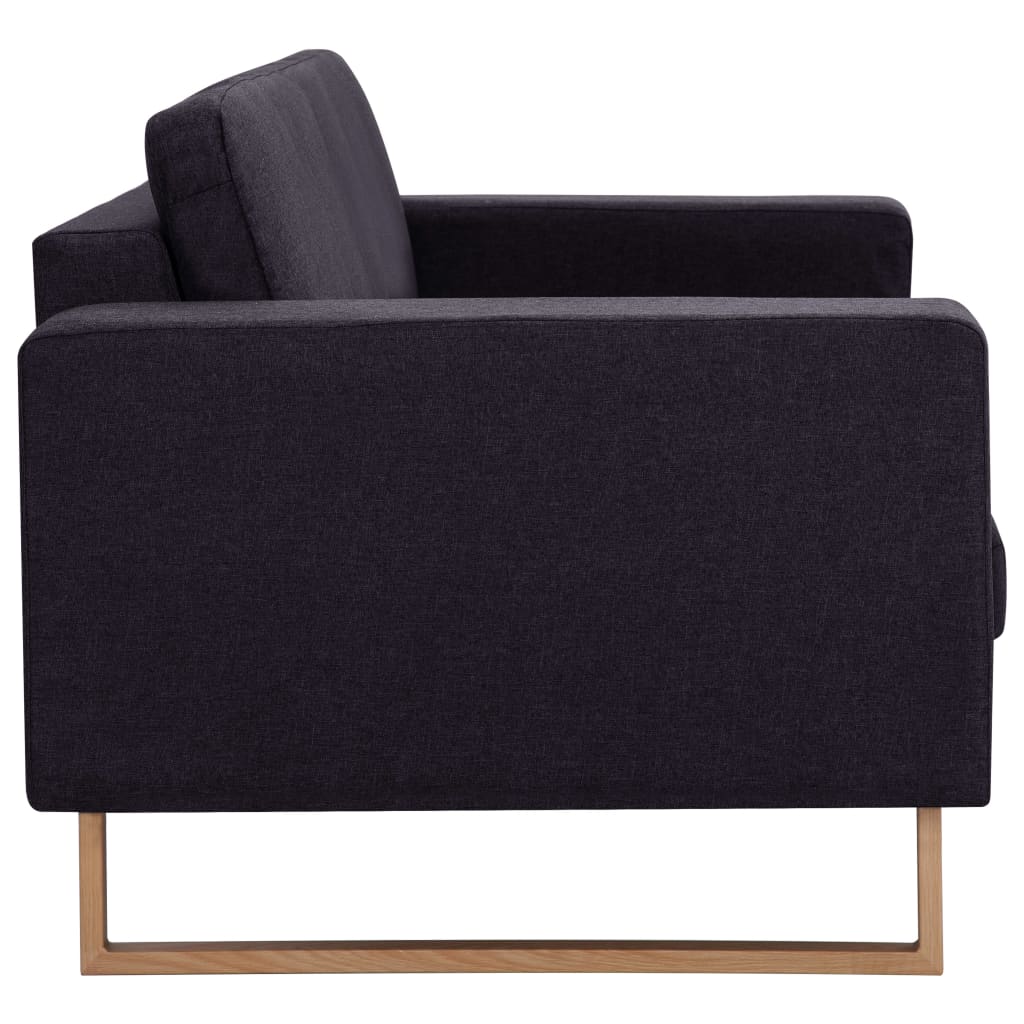 Ensemble de canapé 2 pcs tissu noir - XIOS