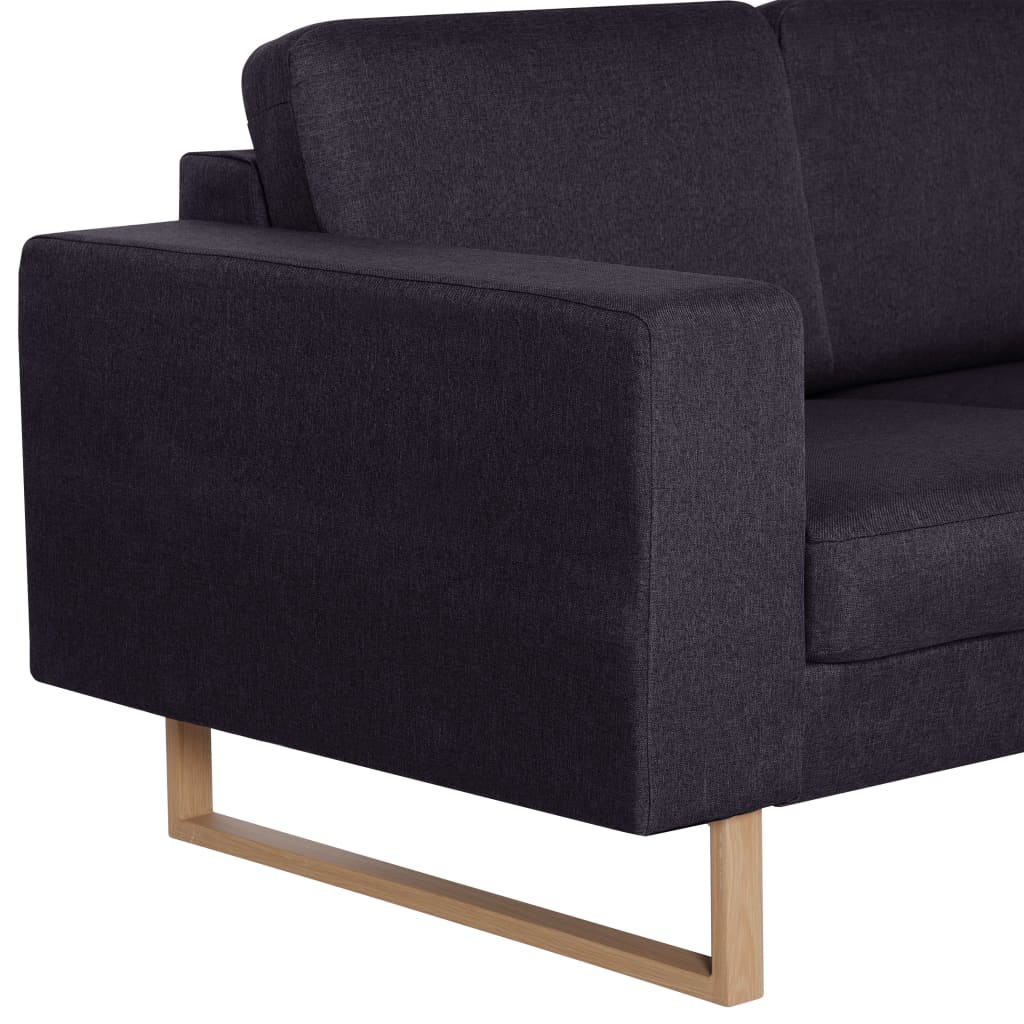 Ensemble de canapé 2 pcs tissu noir - XIOS