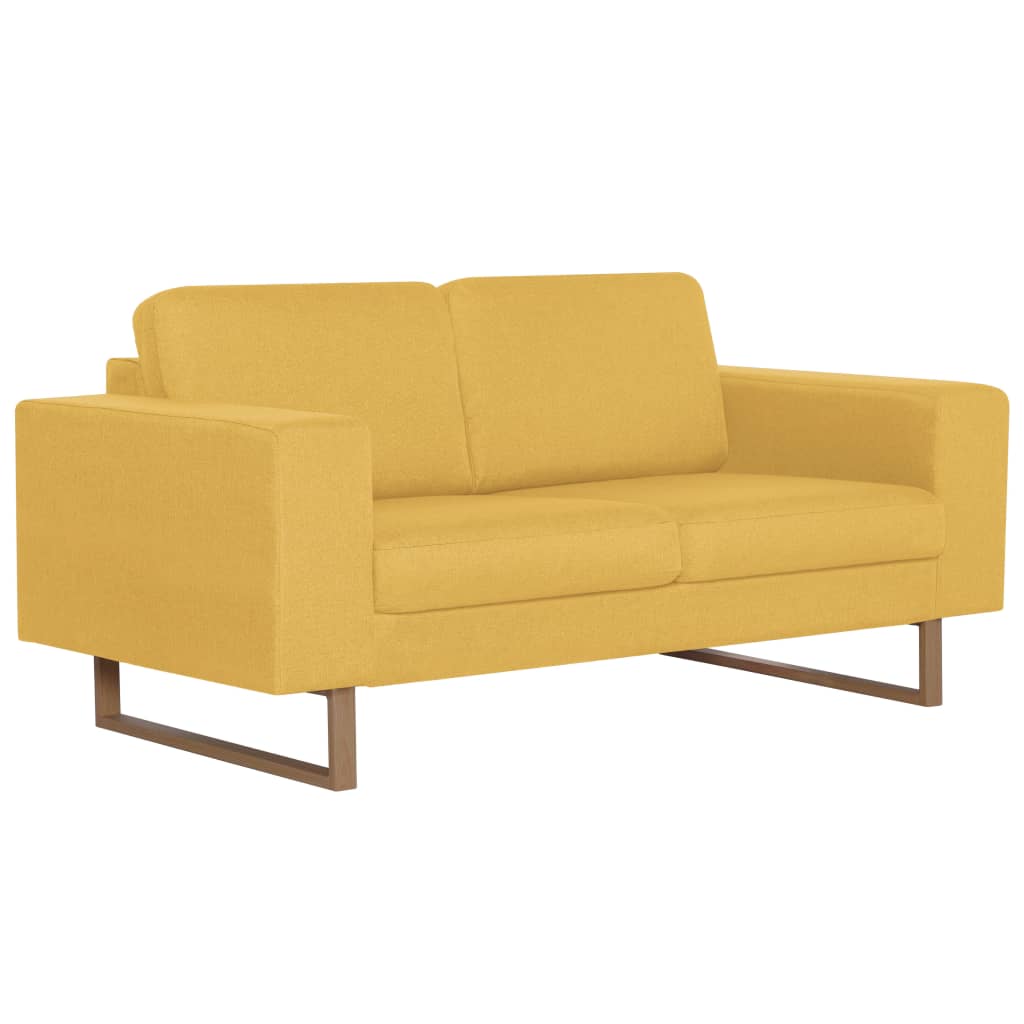 Ensemble de canapé 2 pcs tissu jaune - XIOS