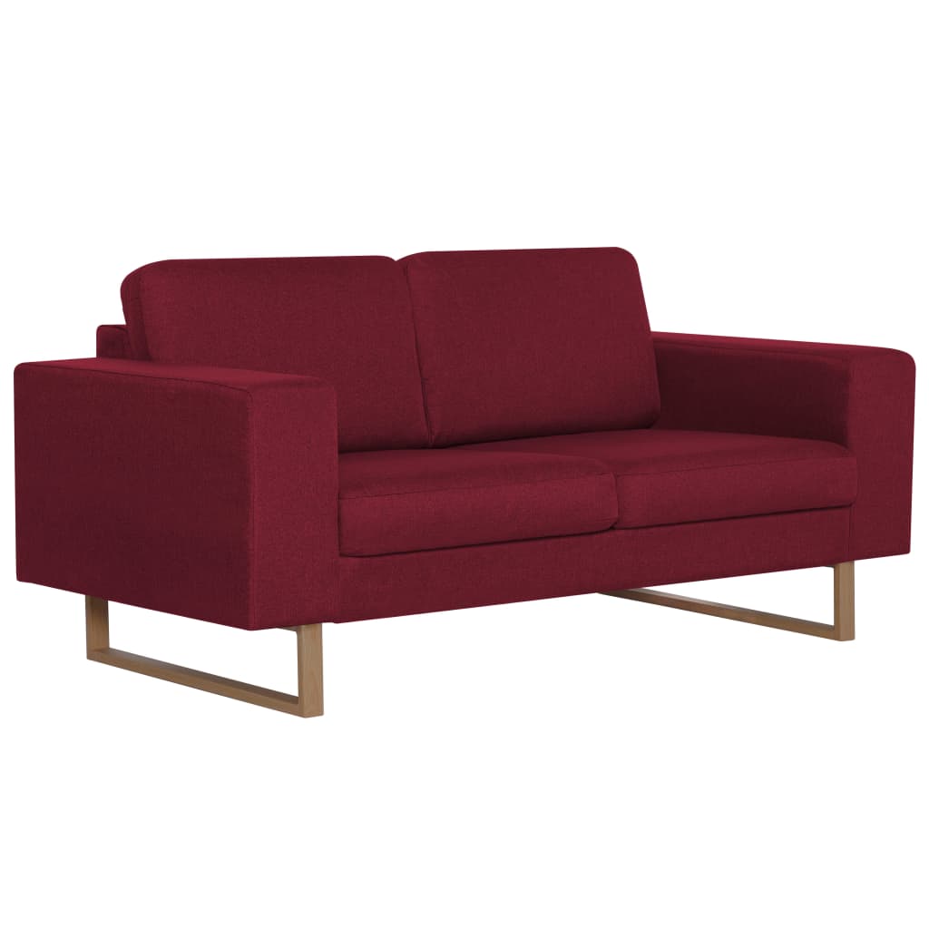 Ensemble de canapé 2 pcs Tissu Rouge bordeaux - XIOS