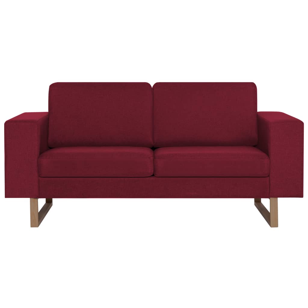 Ensemble de canapé 2 pcs Tissu Rouge bordeaux - XIOS