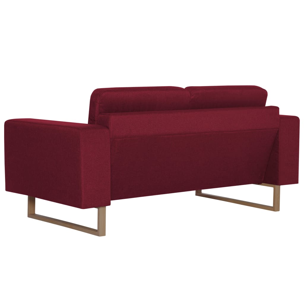 Ensemble de canapé 2 pcs Tissu Rouge bordeaux - XIOS