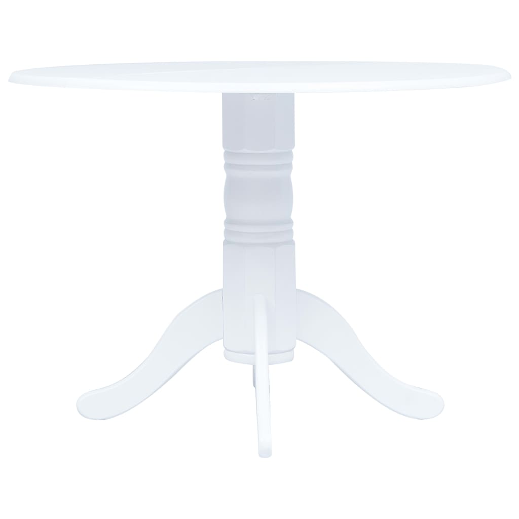 Ensemble de salle à manger 5 pcs Bois d'hévéa Blanc
