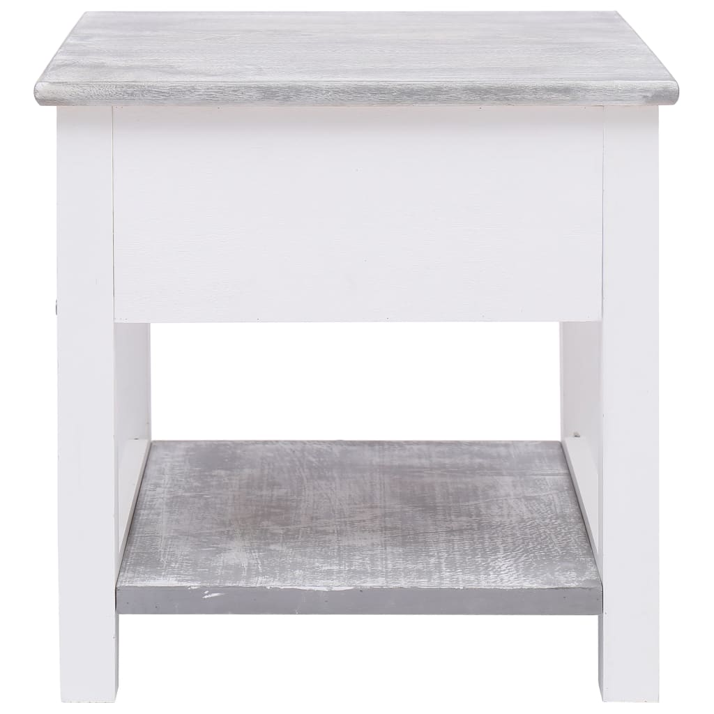 Table d'appoint Gris 40x40x40 cm Bois de Paulownia - XIOS