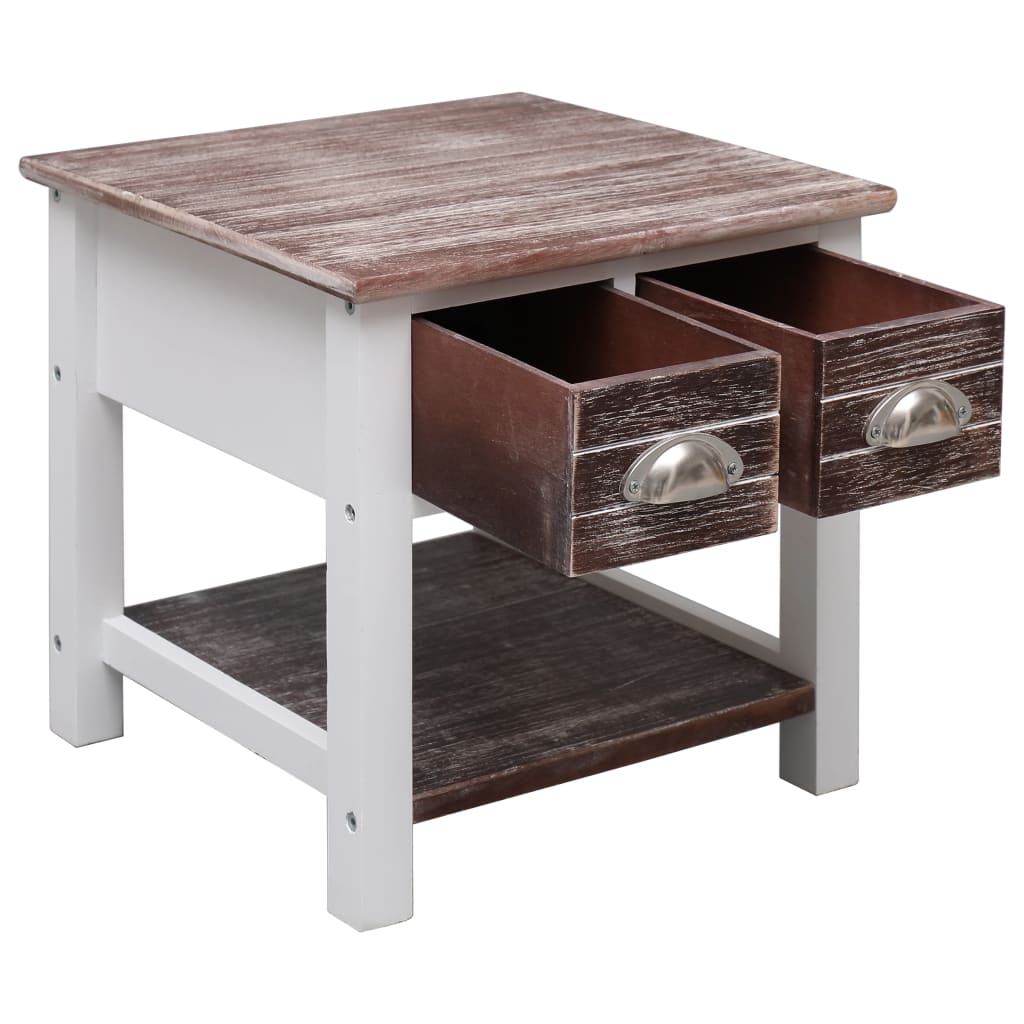 Table d'appoint Marron 40x40x40 cm Bois de Paulownia - XIOS