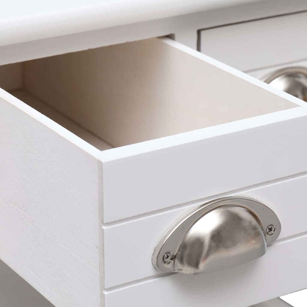 Table d'appoint Blanc 40x40x40 cm Bois de Paulownia - XIOS