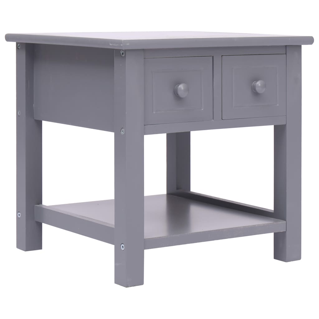 Table d'appoint Gris 40x40x40 cm Bois de Paulownia - XIOS