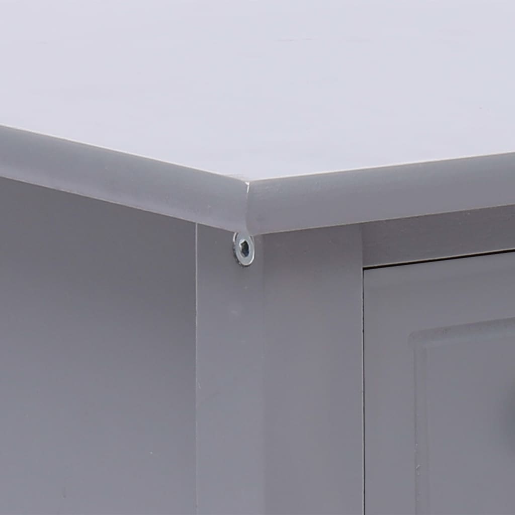 Table d'appoint Gris 40x40x40 cm Bois de Paulownia - XIOS