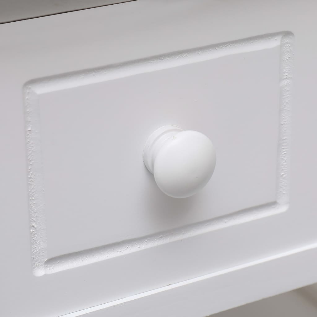 Table d'appoint Blanc 40x40x40 cm Bois de Paulownia - XIOS