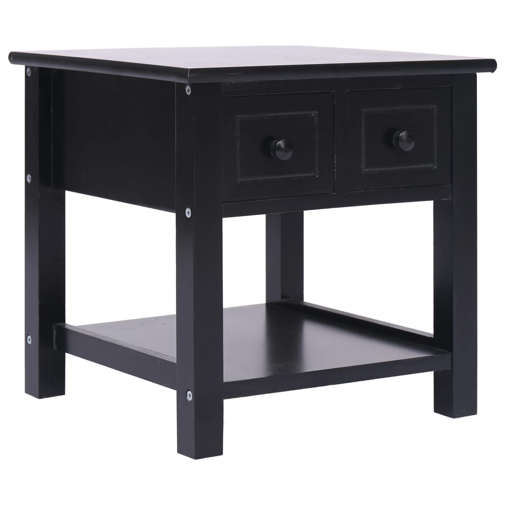 Table d'appoint Noir 40x40x40 cm Bois de Paulownia - XIOS