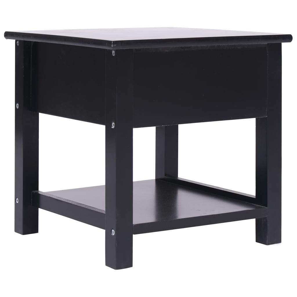 Table d'appoint Noir 40x40x40 cm Bois de Paulownia - XIOS