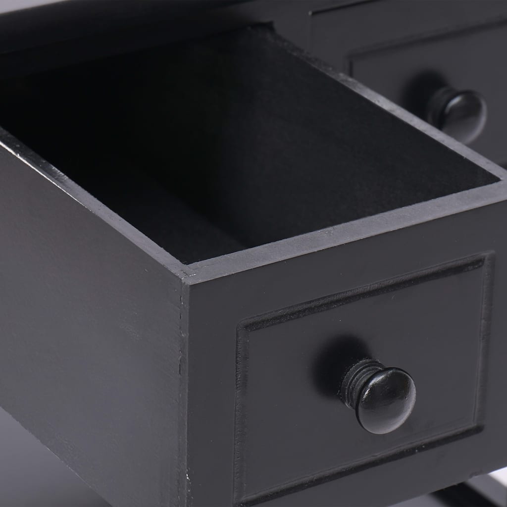 Table d'appoint Noir 40x40x40 cm Bois de Paulownia - XIOS