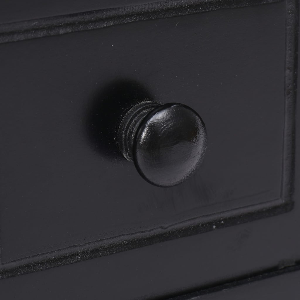 Table d'appoint Noir 40x40x40 cm Bois de Paulownia - XIOS