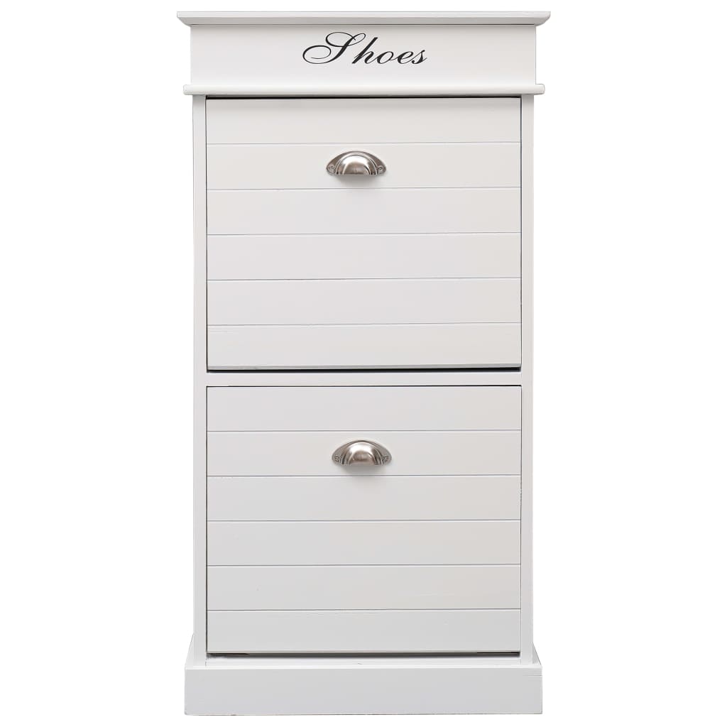 Armoire à chaussures Blanc 50 x 28 x 98 cm Bois de Paulownia - XIOS