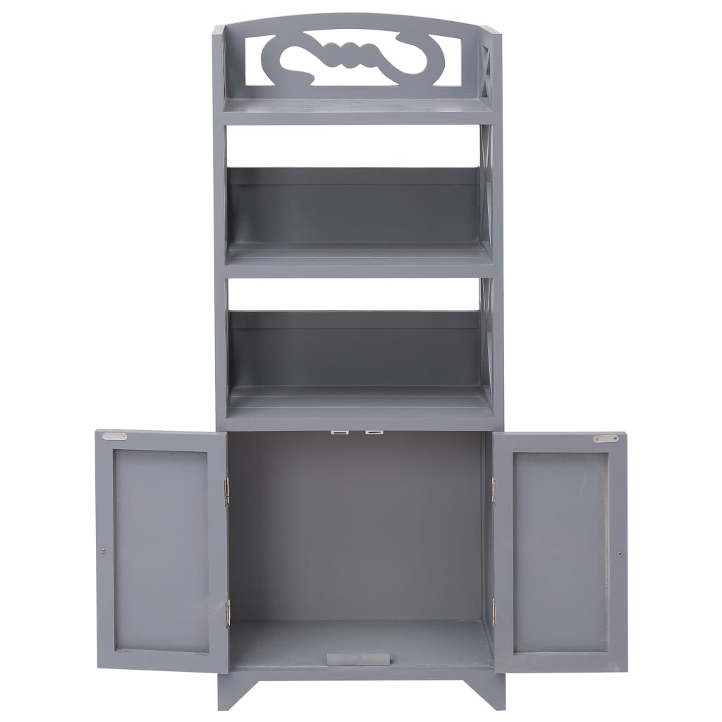 Armoire de salle de bain Gris 46x24x116 cm Bois de Paulownia - XIOS