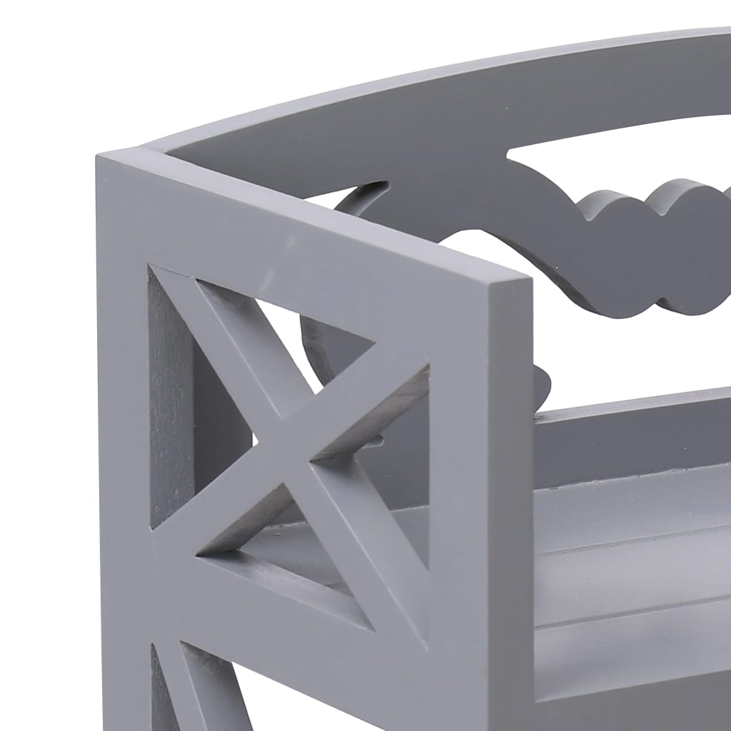 Armoire de salle de bain Gris 46x24x116 cm Bois de Paulownia - XIOS