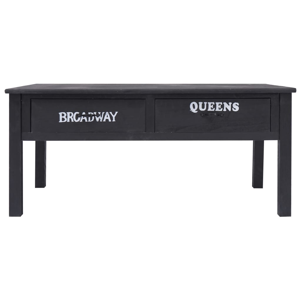 Table basse Noir 100x50x45 cm Bois - XIOS