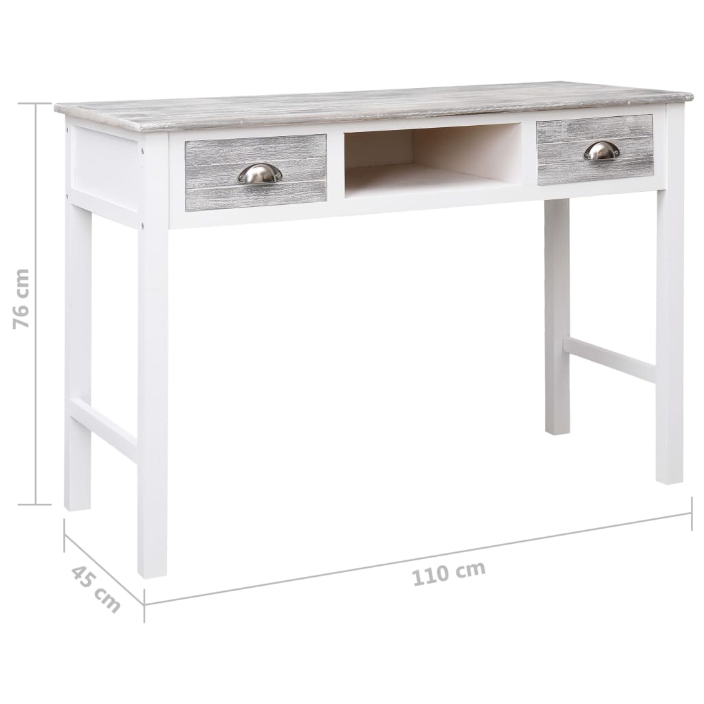 Bureau Gris 110x45x76 cm Bois - XIOS