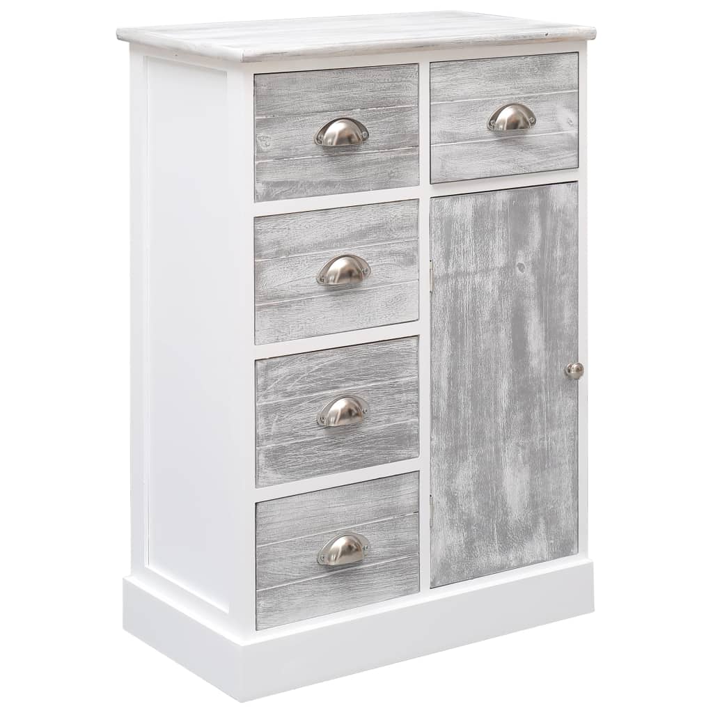 Buffet avec 10 tiroirs Gris 113x30x79 cm Bois - XIOS