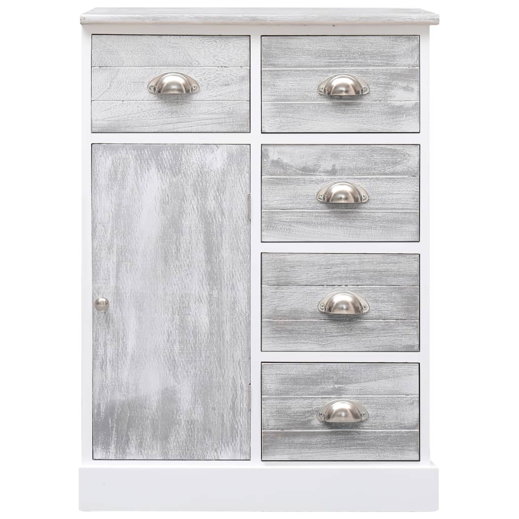 Buffet avec 10 tiroirs Gris 113x30x79 cm Bois - XIOS