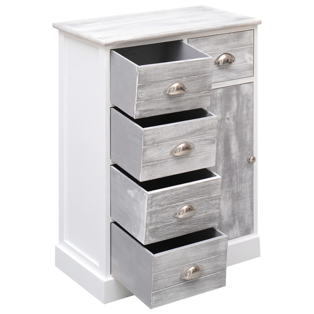 Buffet avec 10 tiroirs Gris 113x30x79 cm Bois - XIOS