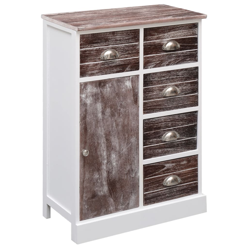 Buffet avec 10 tiroirs Marron 113x30x79 cm Bois - XIOS