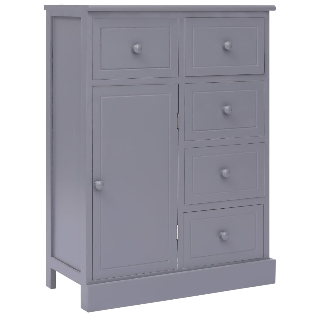 Buffet avec 10 tiroirs Gris 113x30x79 cm Bois - XIOS