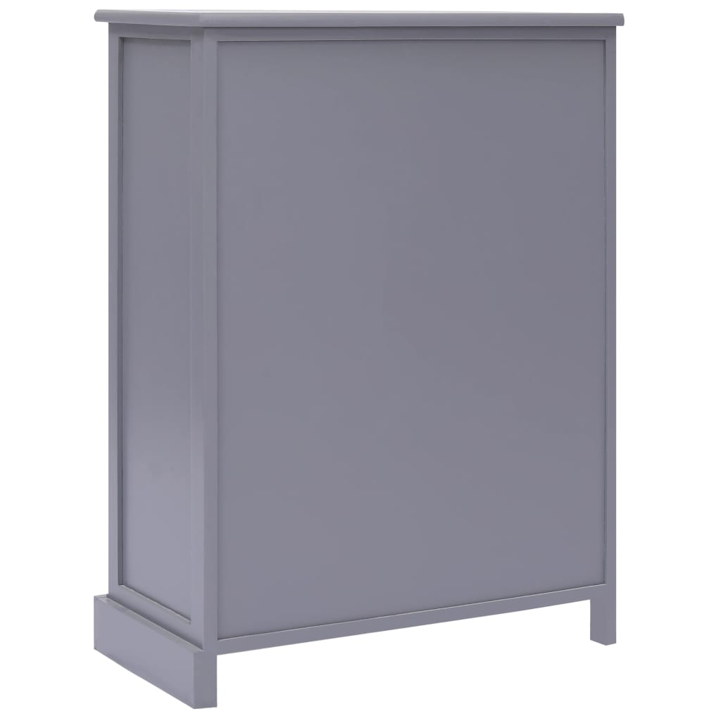 Buffet avec 10 tiroirs Gris 113x30x79 cm Bois - XIOS