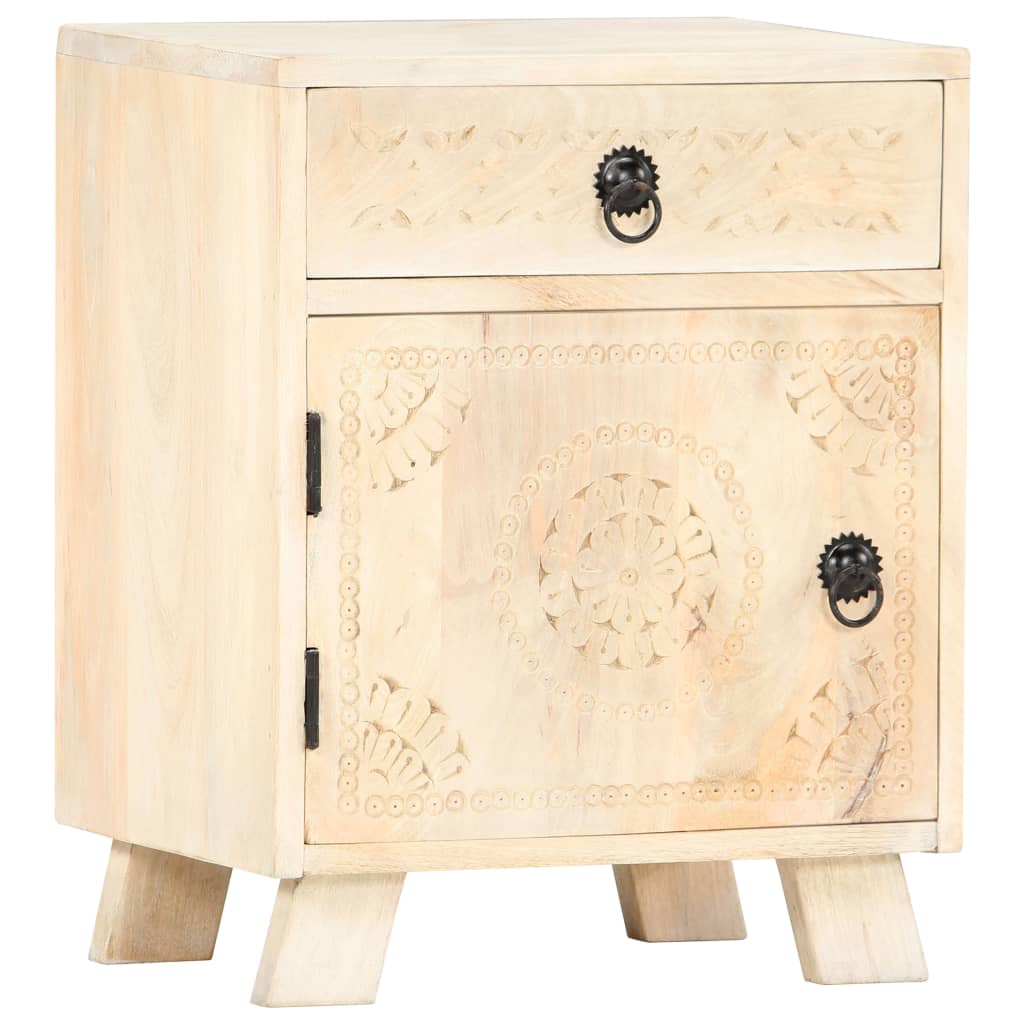 Table de chevet 40x30x50 cm Bois de manguier massif