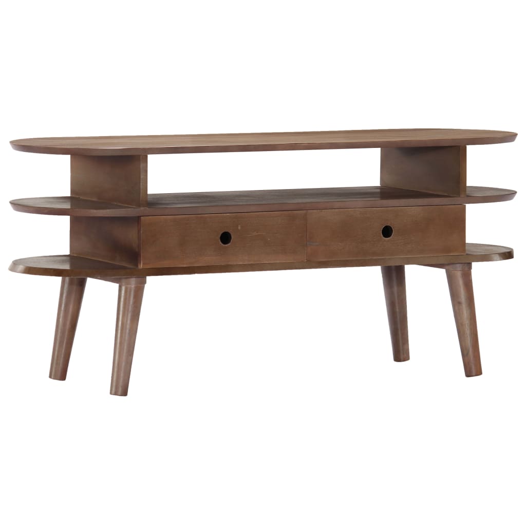 Meuble TV 110x35x50 cm Bois d'acacia solide - XIOS