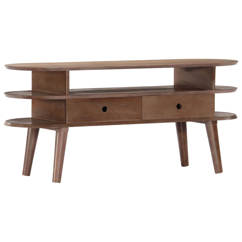 Meuble TV 110x35x50 cm Bois d'acacia solide - XIOS