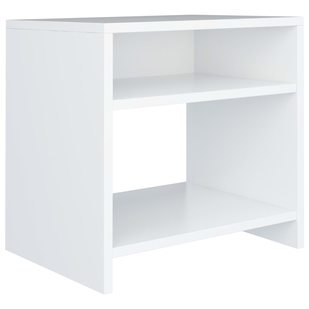 Tables de chevet 2 pcs Blanc 40x30x40 cm Bois d'ingénierie - XIOS