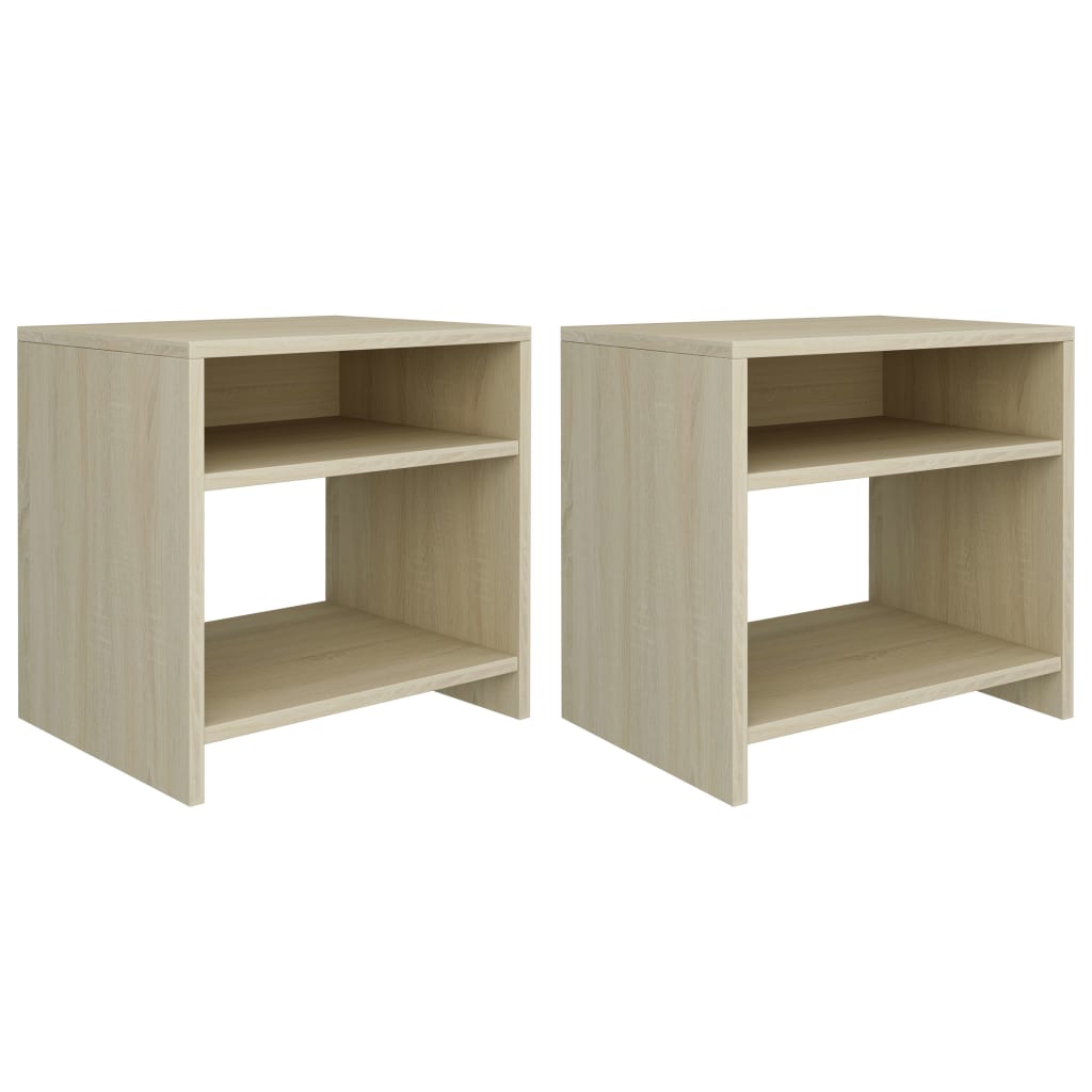 Tables de chevet 2pcs Chêne sonoma 40x30x40cm Bois d'ingénierie - XIOS