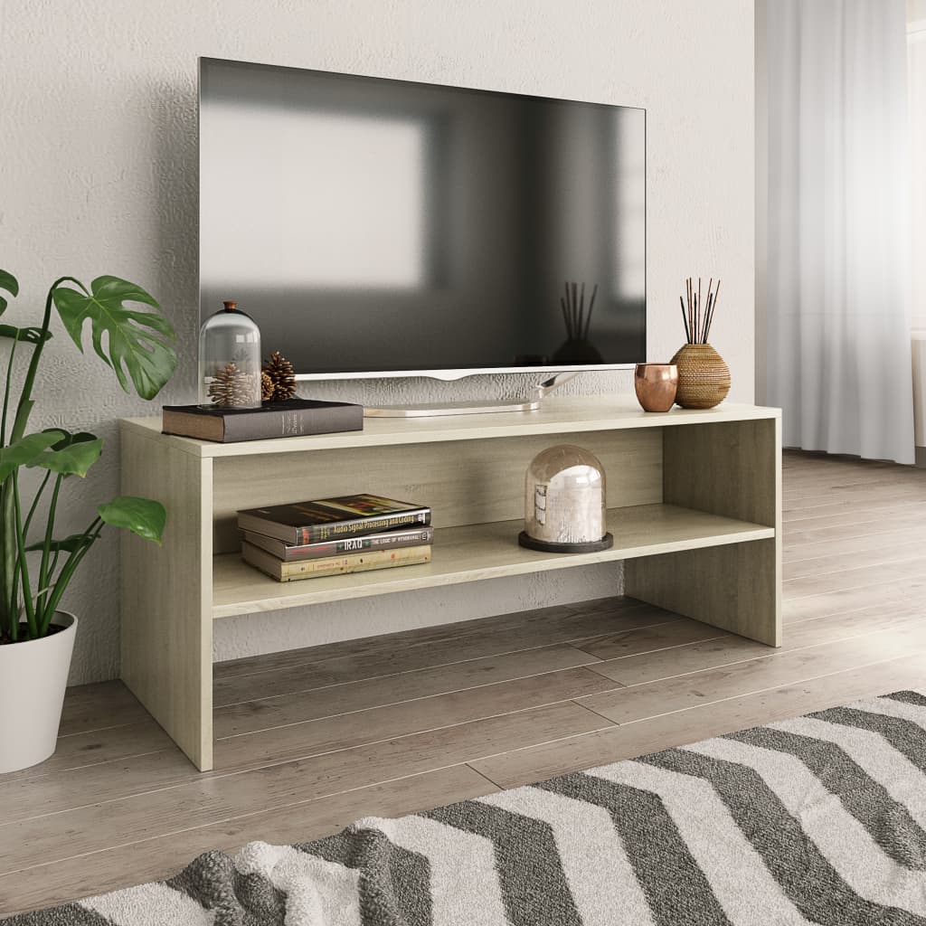 Meuble TV Chêne sonoma 100x40x40 cm Bois d'ingénierie - XIOS