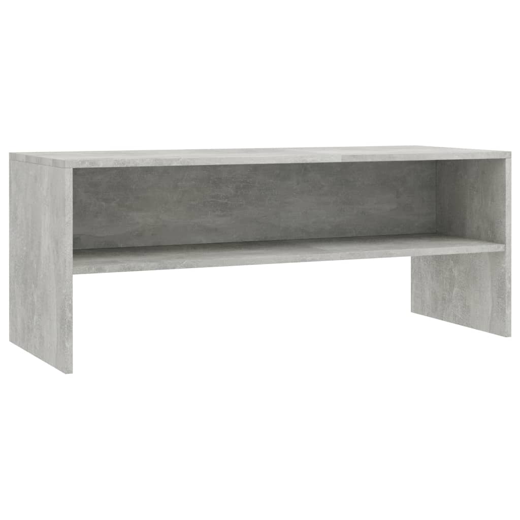 Meuble TV Gris béton 100x40x40 cm Bois d’ingénierie - XIOS