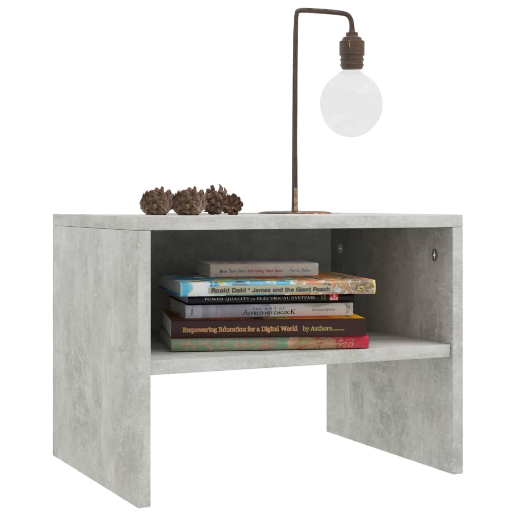 Tables de chevet 2 pcs Gris béton 40x30x30 cm Bois ingénierie - XIOS