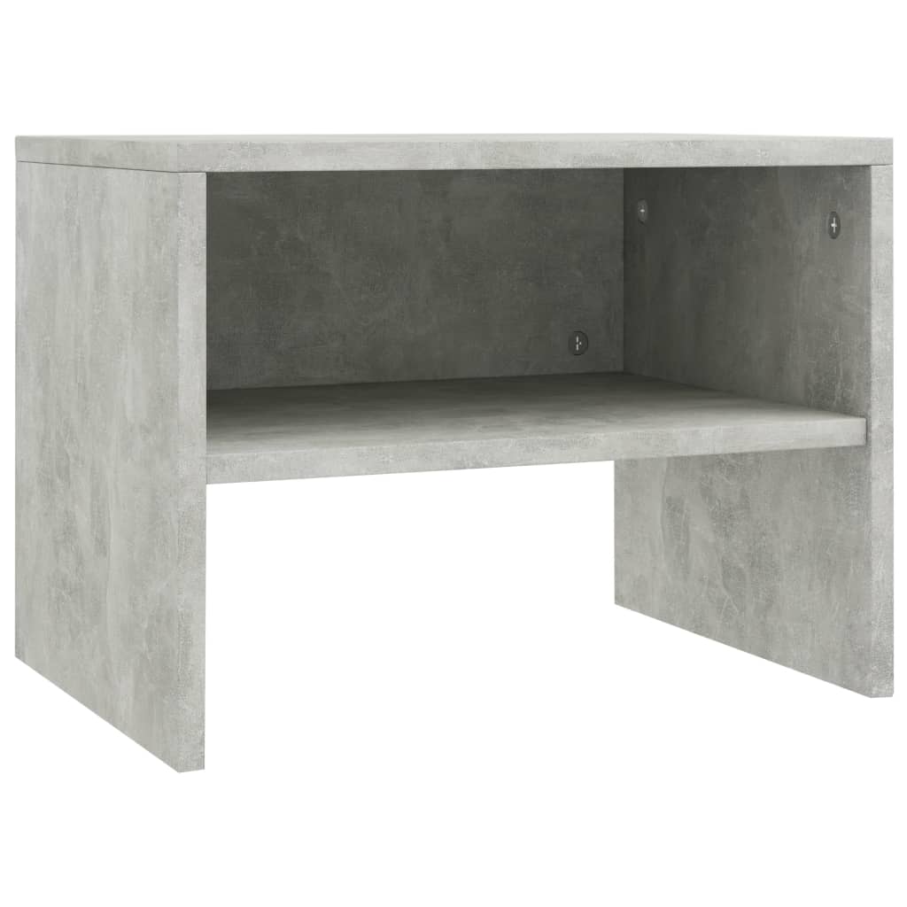 Tables de chevet 2 pcs Gris béton 40x30x30 cm Bois ingénierie - XIOS