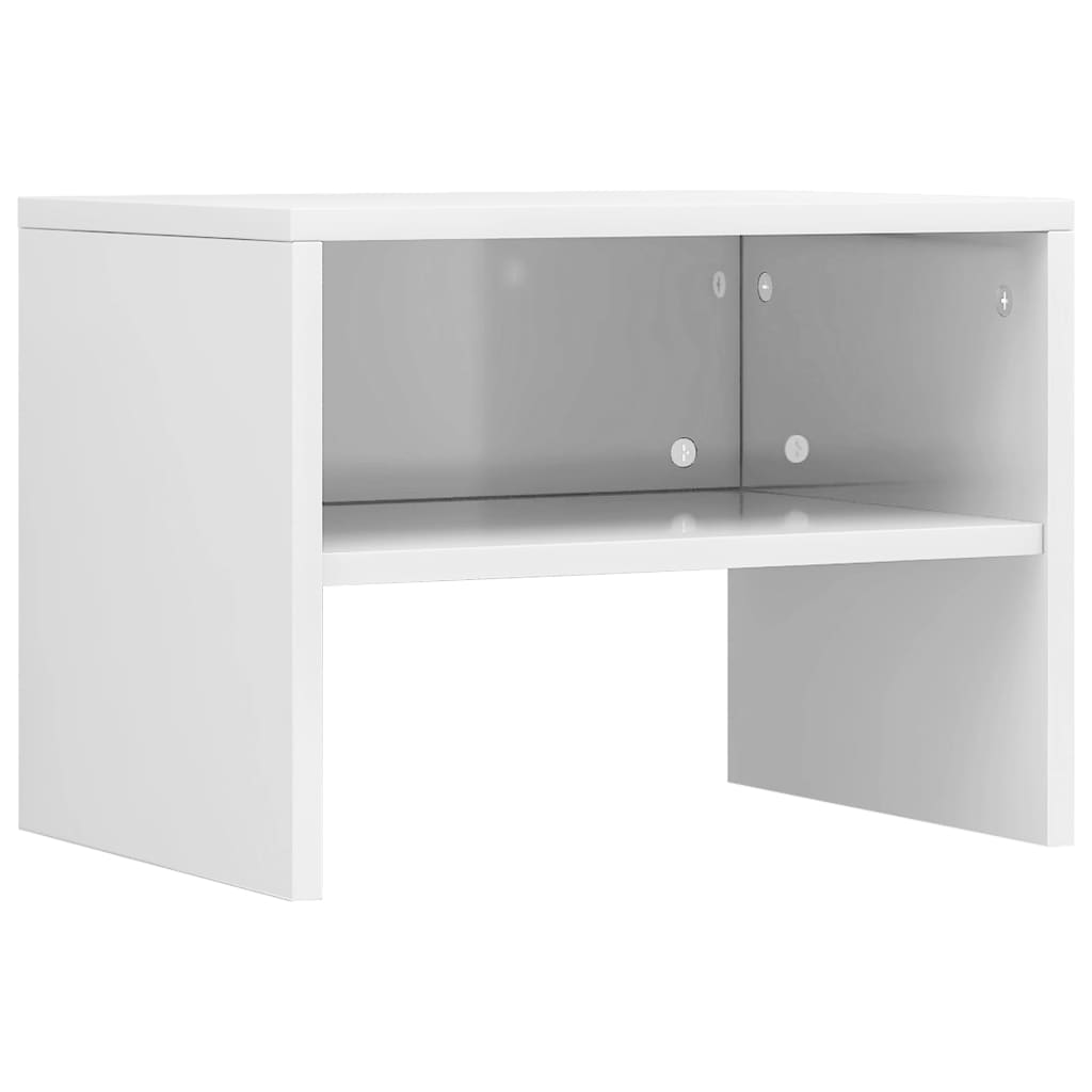 Tables de chevet 2pcs Blanc brillant 40x30x30cm Bois ingénierie - XIOS