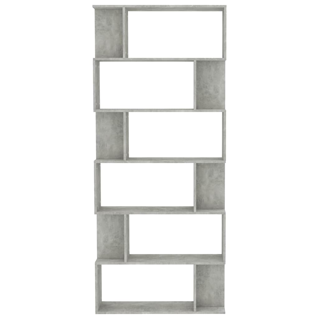 Bibliothèque/Séparateur de pièce Gris béton Bois d'ingénierie - XIOS