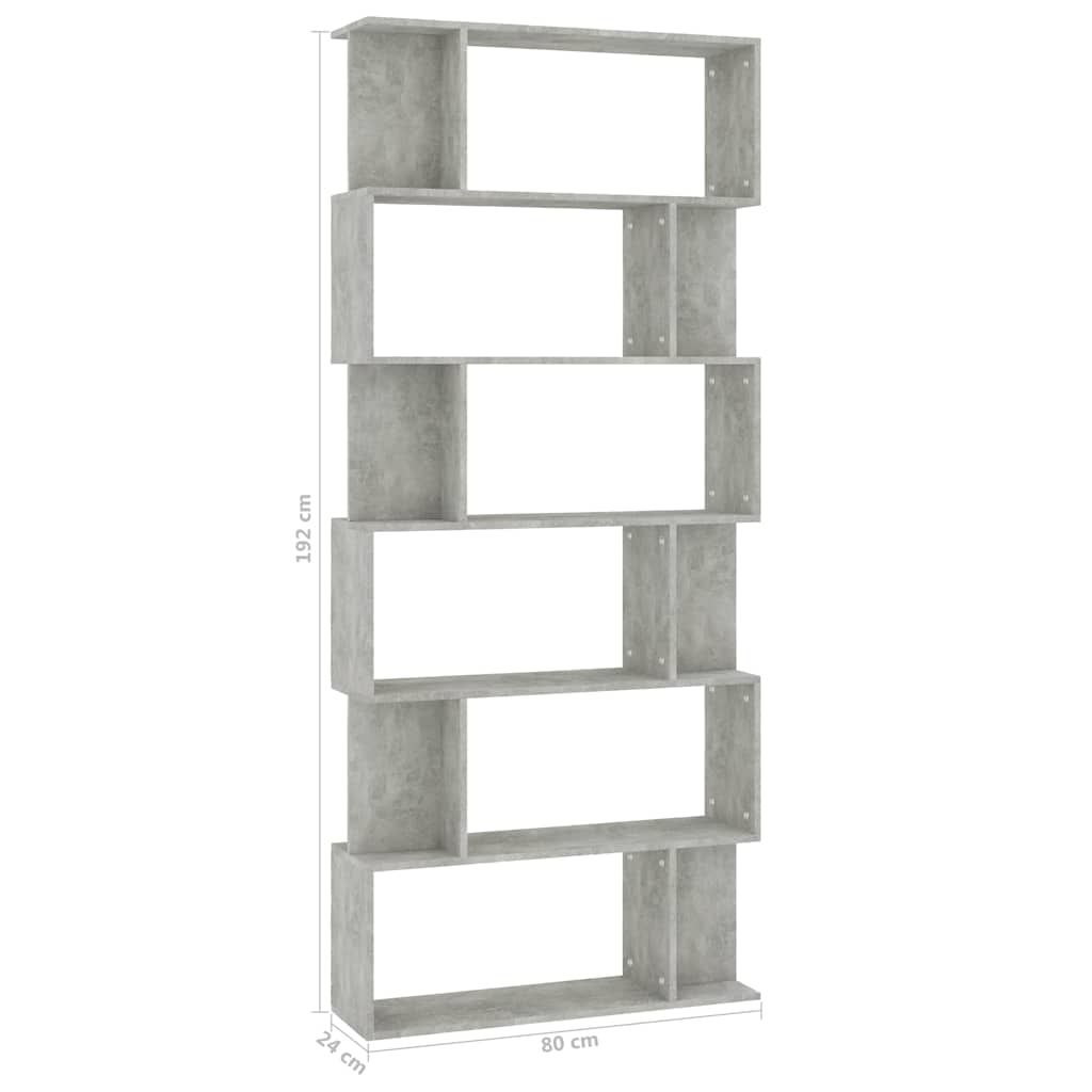 Bibliothèque/Séparateur de pièce Gris béton Bois d'ingénierie - XIOS