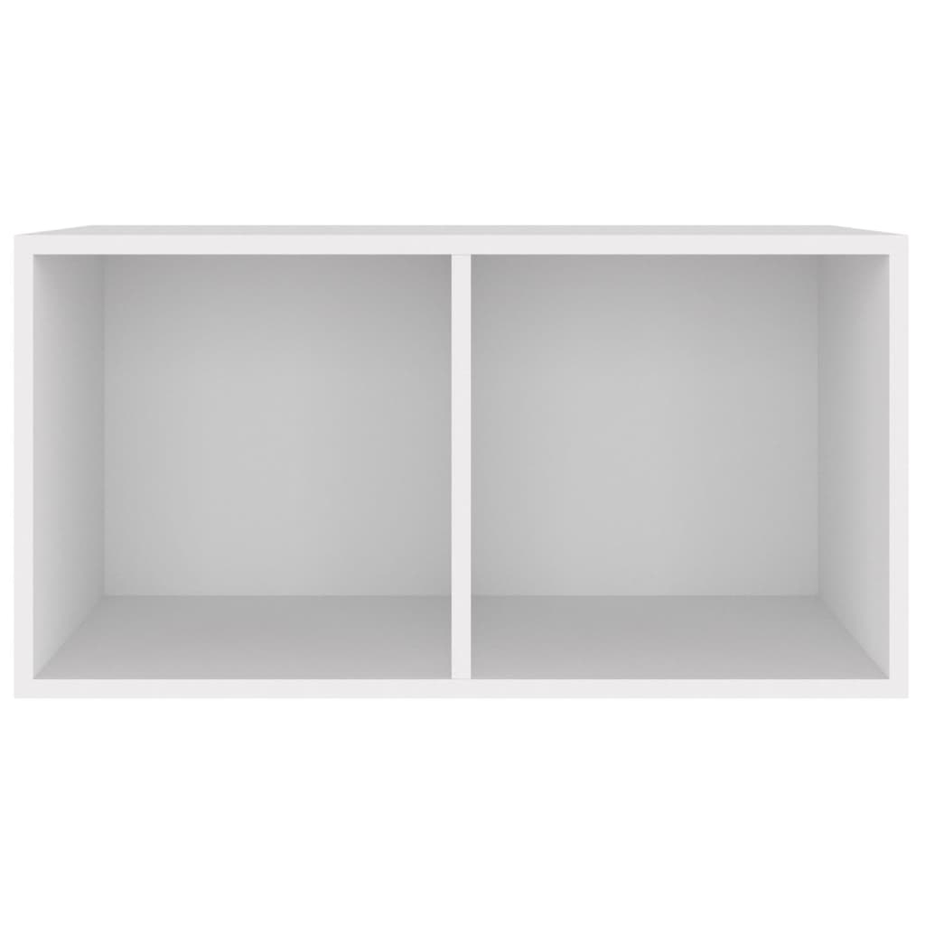 Boîte de rangement vinyles Blanc 71x34x36 cm Bois d'ingénierie - XIOS