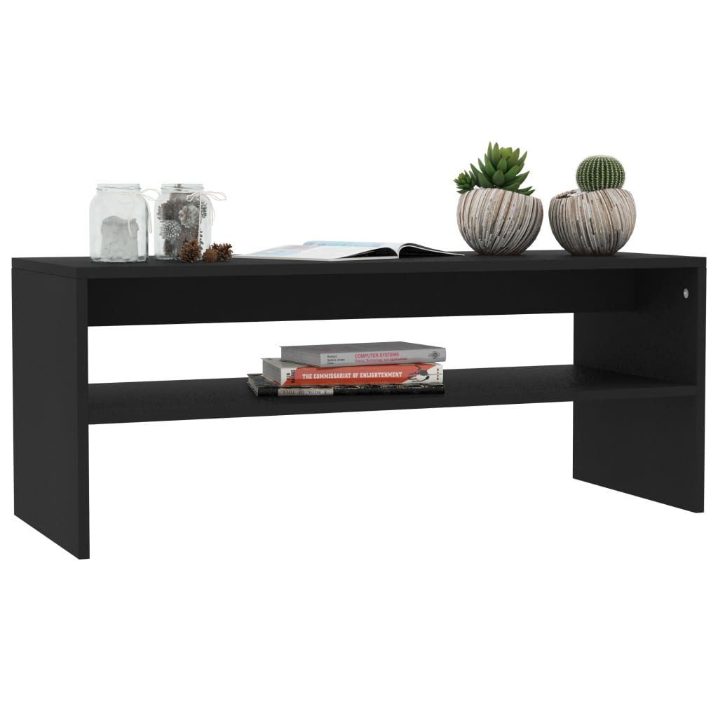Table basse Noir 100x40x40 cm Bois d'ingénierie - XIOS