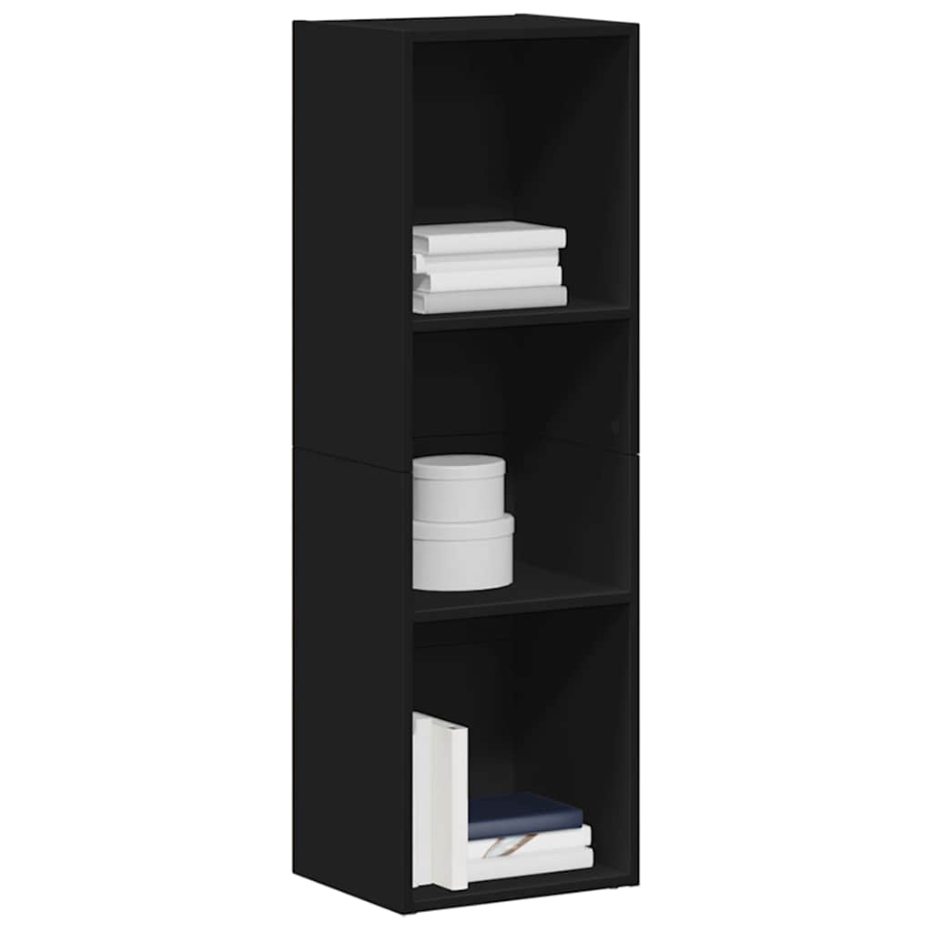 Bibliothèque/Meuble TV noir 36x30x114 cm bois d'ingénierie - XIOS