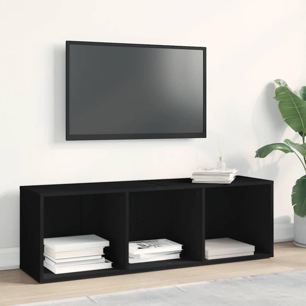 Bibliothèque/Meuble TV noir 36x30x114 cm bois d'ingénierie - XIOS
