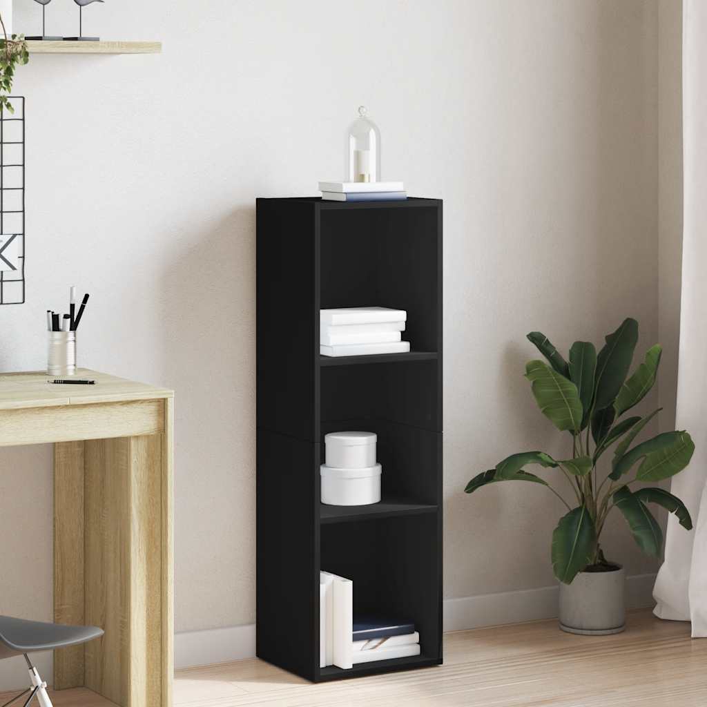 Bibliothèque/Meuble TV noir 36x30x114 cm bois d'ingénierie - XIOS
