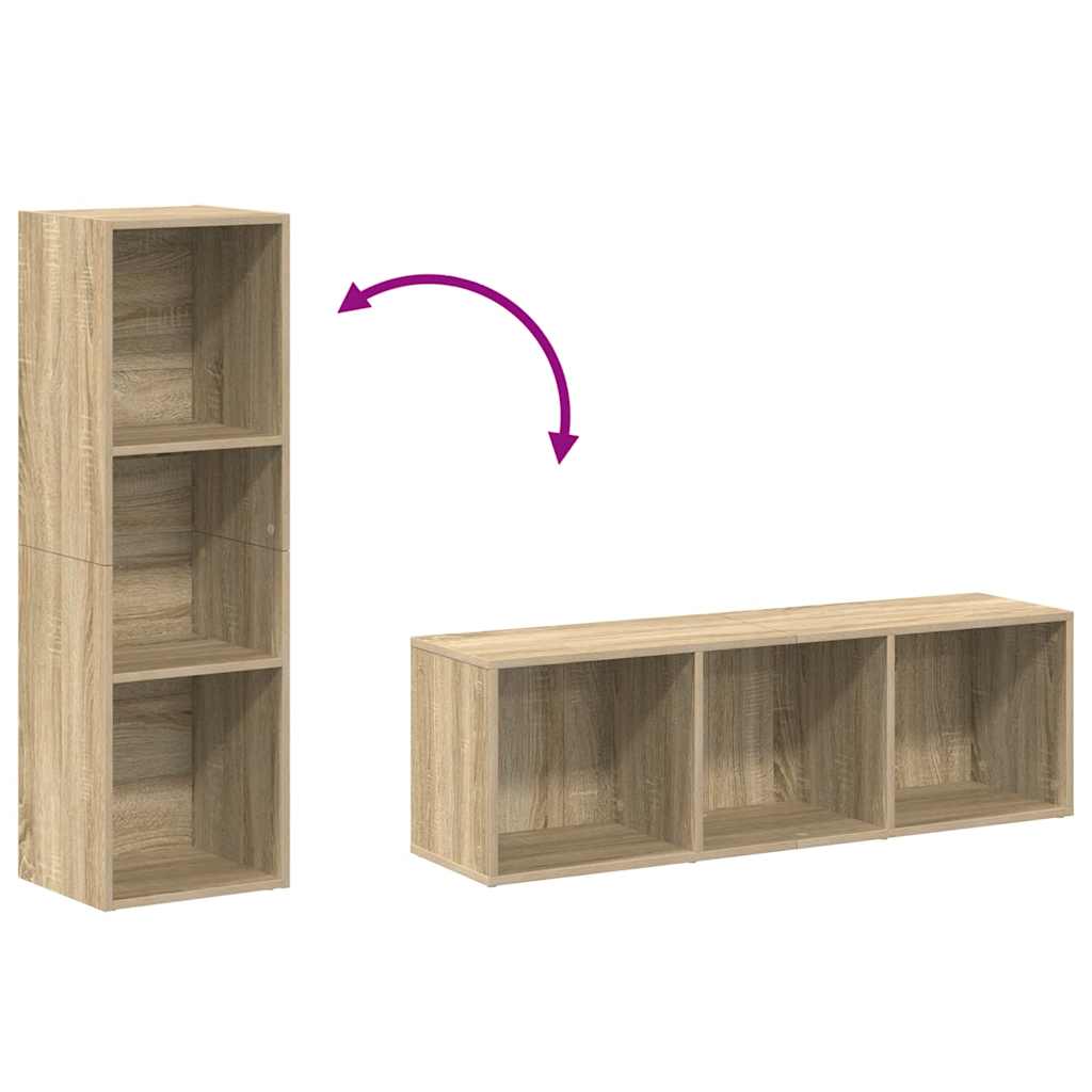 Bibliothèque/Meuble TV chêne sonoma bois d'ingénierie - XIOS
