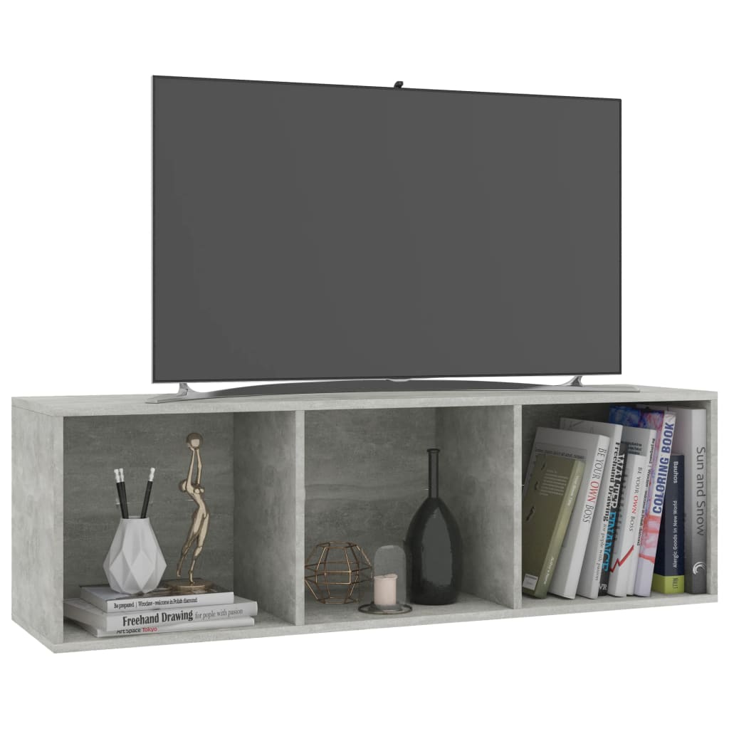 Bibliothèque/Meuble TV Gris béton 36x30x114cm Bois d’ingénierie - XIOS