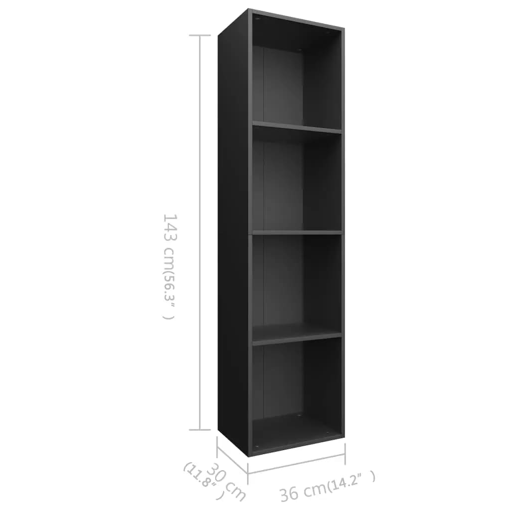 Bibliothèque/Meuble TV Blanc 36x30x143 cm Bois d'ingénierie - XIOS