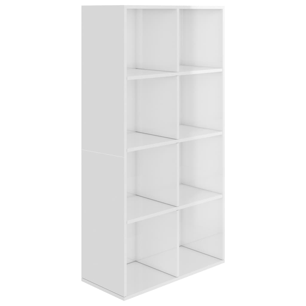 Bibliothèque/Buffet Blanc brillant 66x30x130 cm Bois ingénierie - XIOS